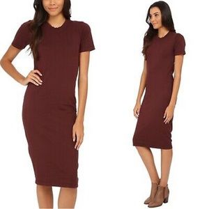 Michael Stars t shirt jersey knit midi dress